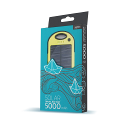 Setty solar power bank 5000 mAh yellow