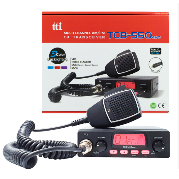 CB TTi TCB-550 EVO radio station with automatic squelch and VOX function